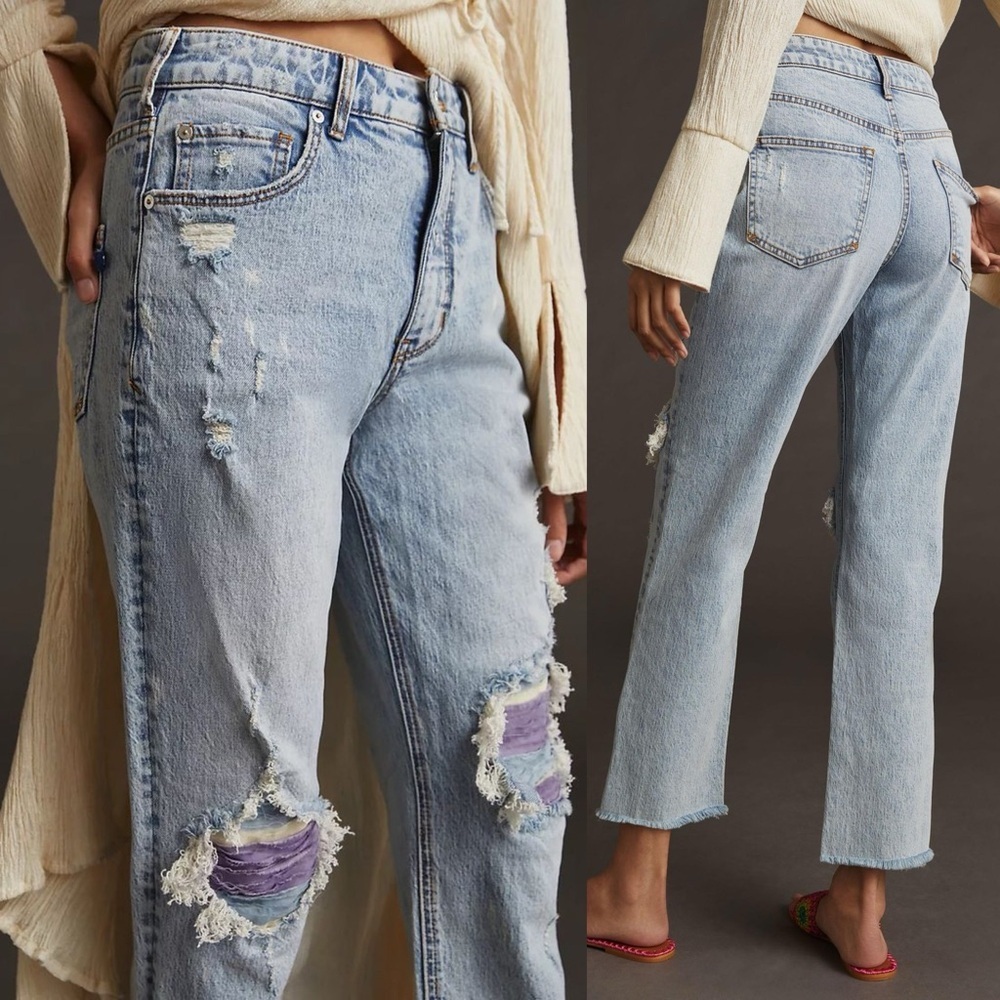 Anthropologie Pilcro Women’s The Vintage Straight Distressed Jeans Size 28